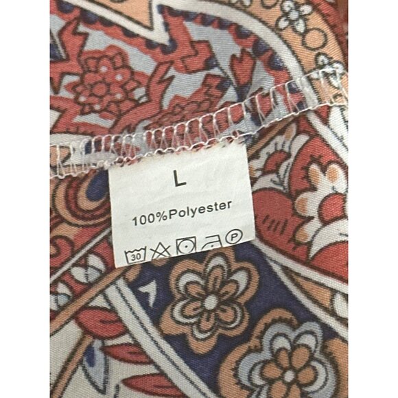 CCC Boho Halter Crisscross Scarf Retro Paisley Blouse Vintage Inspired Style Lg - Picture 6 of 9